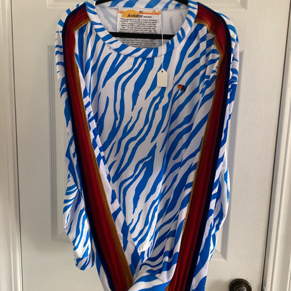 Nwt Aviator Nation Blue Tiger Velvet Size Xl